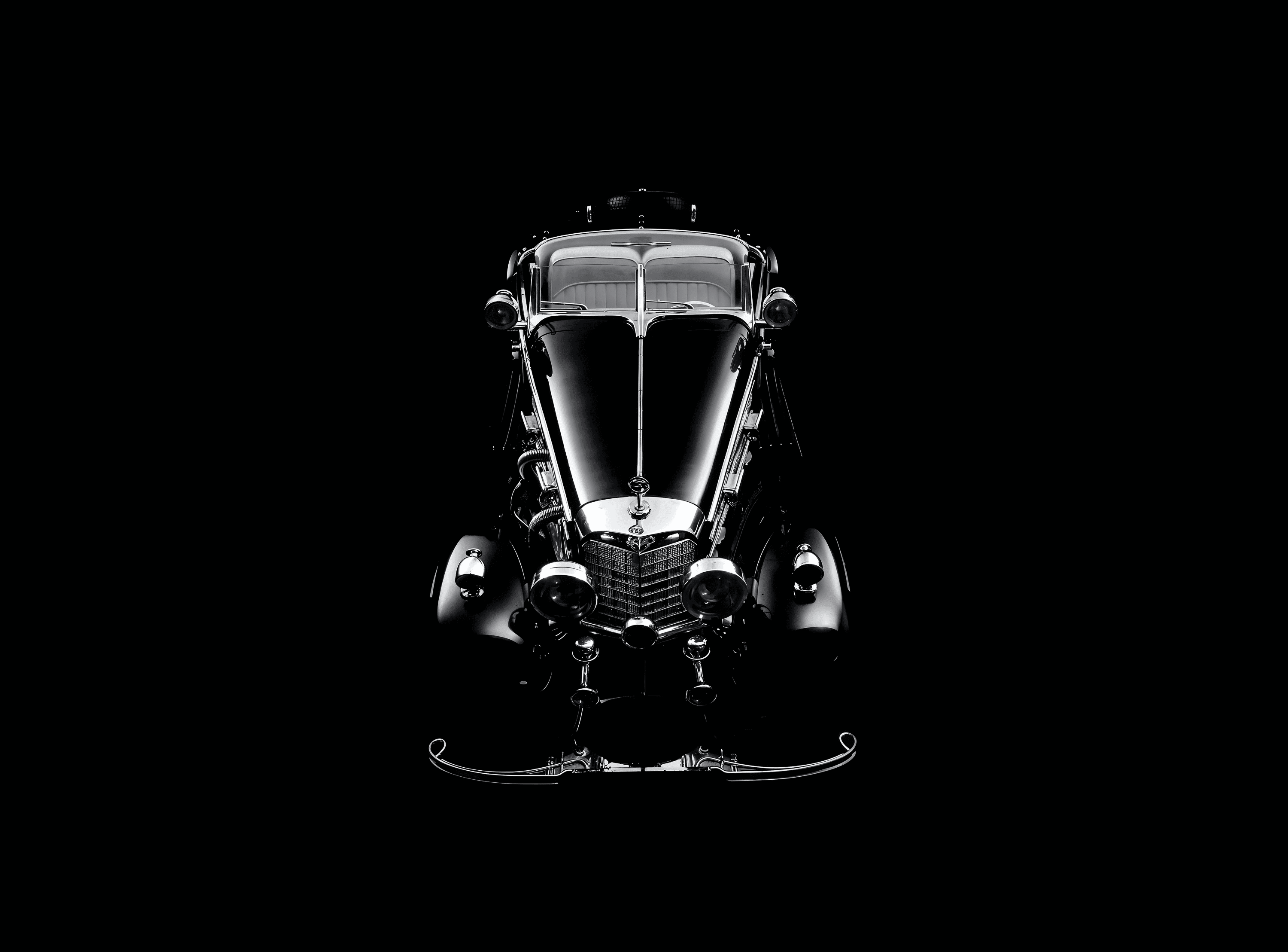 Classic Vintage Car Front View